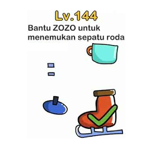 Jawaban Bantu Zozo Menemukan Sepatu Roda Brain Out