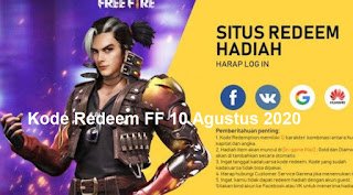Kode Redeem FF 10 Agustus 2020 Kode Redeem FF 10 Agustus 2020