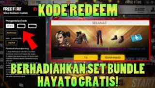 Kode Redeem Hayato Free Fire Kode Redeem Hayato Free Fire